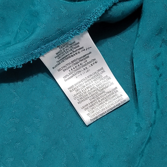 BCBGeneration Blue Pleated Surplice Wrap To - Picture 6 of 6